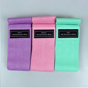 Brand New 🆕 Set of Three Resistance Bands in Purple, Pink, and Green